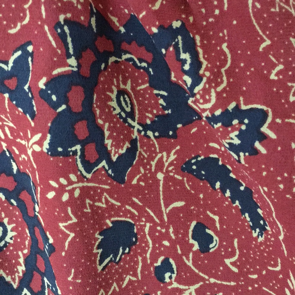 Madewell Garnet Red Silk Assam Boho Dress. Size S. - Picture 5 of 6